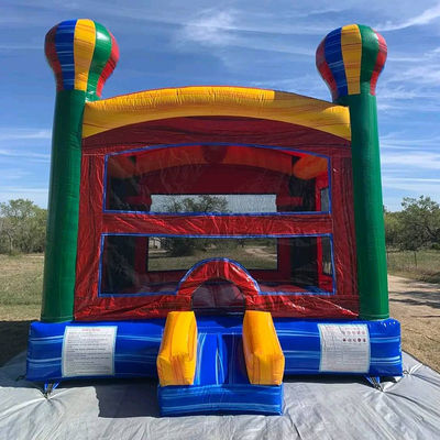 CE/EN71/EN14960 Certificado Arco-íris inflável Balão de ar quente Casa de salto Castelo para crianças