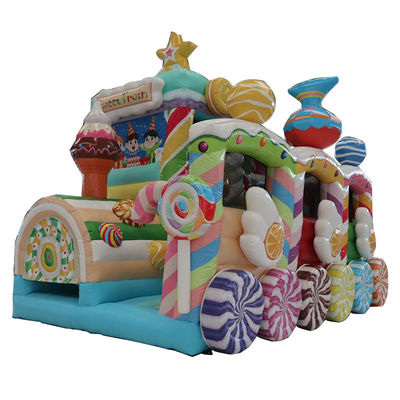 Castelo de saltos inflável de PVC comercial de cor personalizada para carro de doces em aluguel de festas