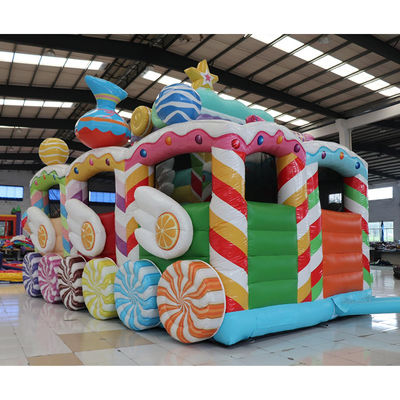 Castelo de saltos inflável de PVC comercial de cor personalizada para carro de doces em aluguel de festas