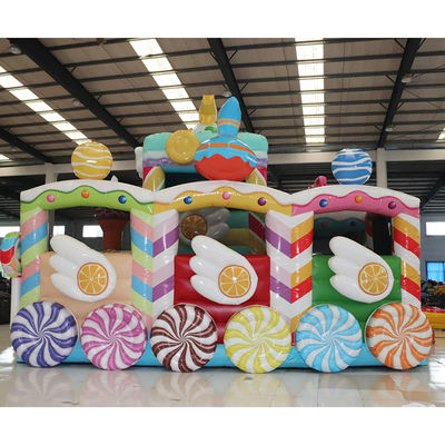 Castelo de saltos inflável de PVC comercial de cor personalizada para carro de doces em aluguel de festas
