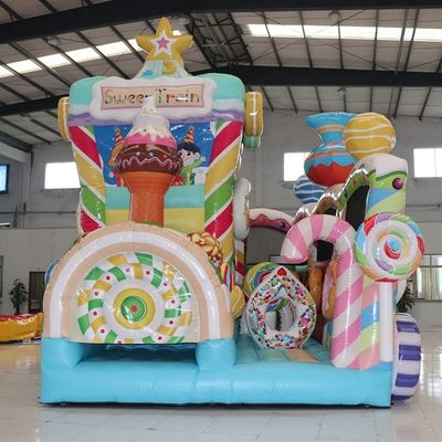 Castelo de saltos inflável de PVC comercial de cor personalizada para carro de doces em aluguel de festas
