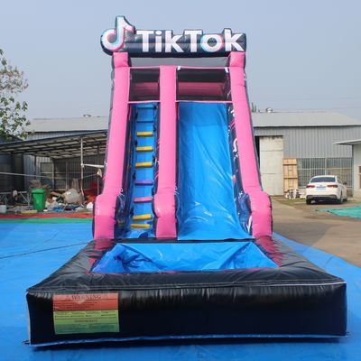 Experimente a diversão com deslizamento de água inflável Tiktok e piscina de água aluguel comercial