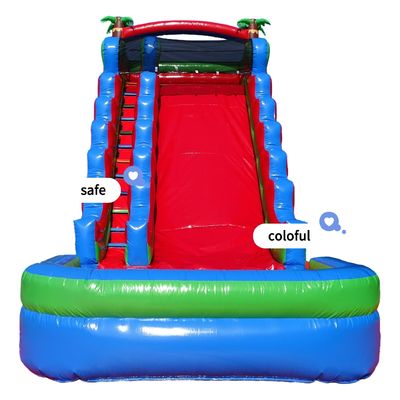 Divertimento em família Garantida Área de Jardim Deslizante de Água Inflável com piscina de água e deslizamento largo