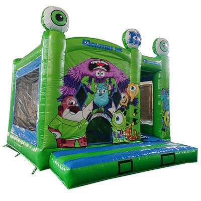 Monsters Inc. Casa de salto inflável com deslizamento seco e pequenos obstáculos