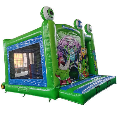 Monsters Inc. Casa de salto inflável com deslizamento seco e pequenos obstáculos