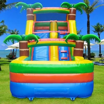 Aluguel comercial de escorrega de água inflável com piscina e sopro 5-10 passageiros permitidos