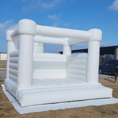 Cama de criança personalizada Castelo Branco Pastel Inflavel Salto Castelo com sopro