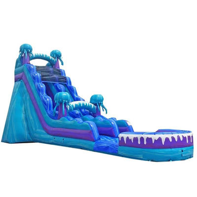 Slide de água inflável de 36 pés com piscina de água padrão de água doce