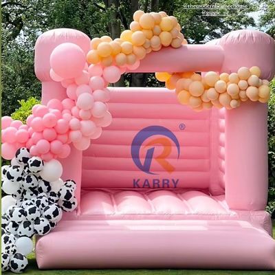 PORTABLE Atraente Casamento Trampolins Inflaveis 2024 Castelo com Flores Decorativas