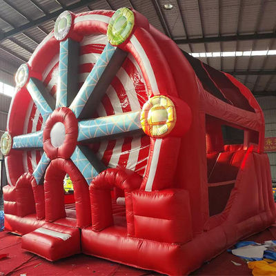 2024 19ft Red Ferris Wheel inflável Castelo Casa Slide Combo para personalizar aceito
