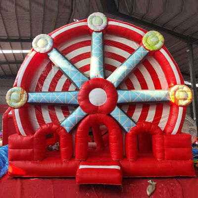 2024 19ft Red Ferris Wheel inflável Castelo Casa Slide Combo para personalizar aceito