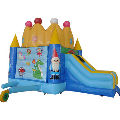 Festa de aniversário da princesa Castelo inflável com escorrega e lona de PVC de 0,55 mm