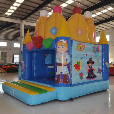 Festa de aniversário da princesa Castelo inflável com escorrega e lona de PVC de 0,55 mm