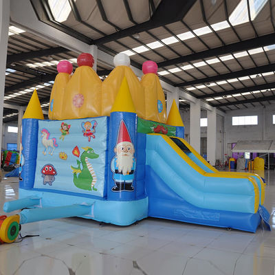 Festa de aniversário da princesa Castelo inflável com escorrega e lona de PVC de 0,55 mm