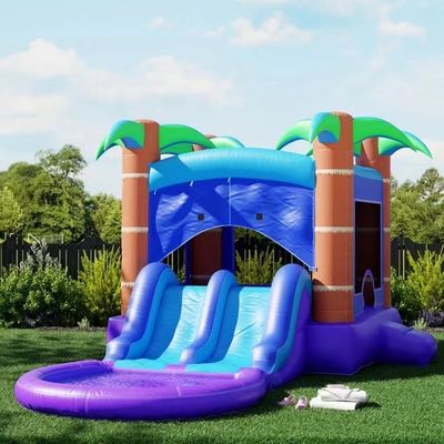 Slide de água inflável de PVC com gancho de basquete para crianças e adultos Faixa etária 5-7 anos