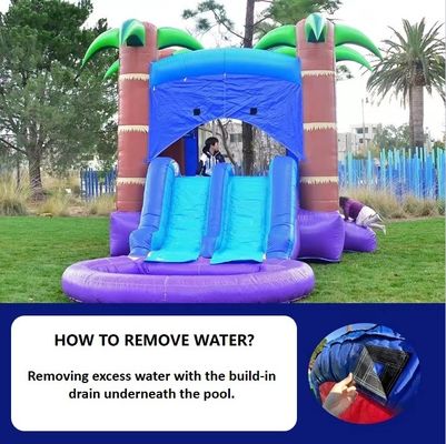 Slide de água inflável de PVC com gancho de basquete para crianças e adultos Faixa etária 5-7 anos
