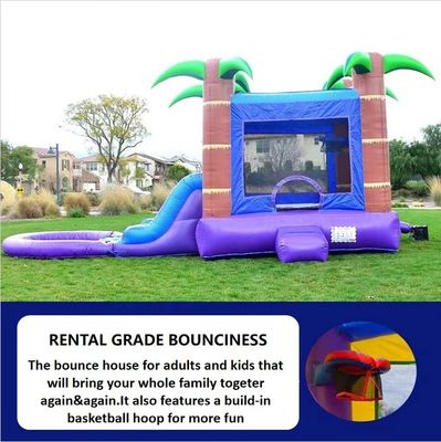 Slide de água inflável de PVC com gancho de basquete para crianças e adultos Faixa etária 5-7 anos