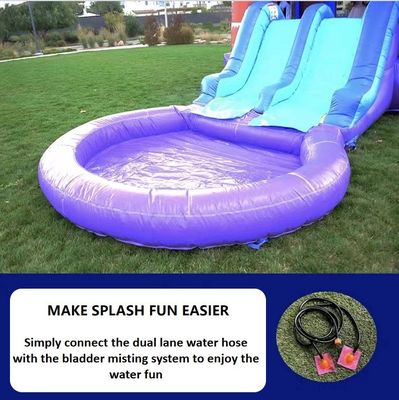 Slide de água inflável de PVC com gancho de basquete para crianças e adultos Faixa etária 5-7 anos