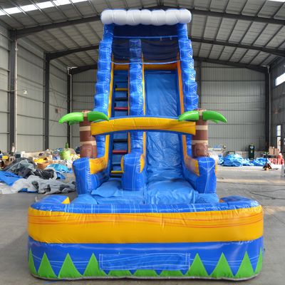 Piscina Jungle Deslizamento de água inflável para grandes parques aquáticos Casa de salto Aluguer comercial