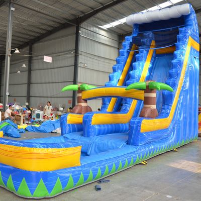 Piscina Jungle Deslizamento de água inflável para grandes parques aquáticos Casa de salto Aluguer comercial