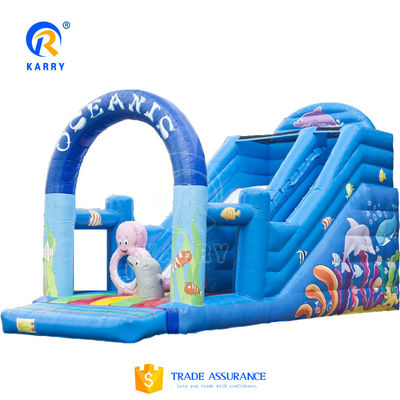 Slide de água inflável com piscina feita de tecido de Oxford