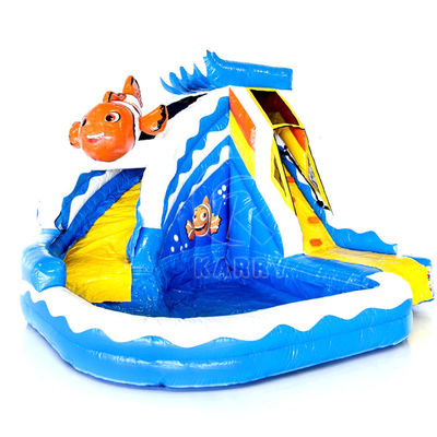 Slide de água inflável com piscina feita de tecido de Oxford
