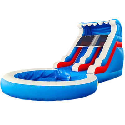 Impressão digital Deslizamento de água piscina Deslizamento de água inflável comercial para jardim infantil