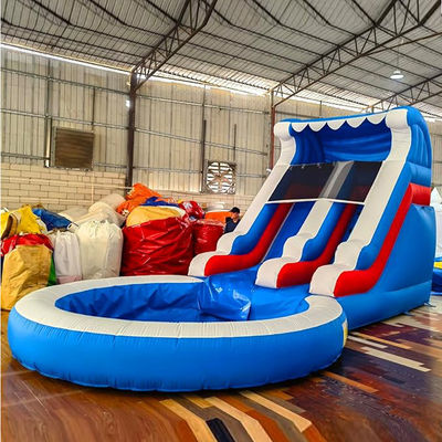 Impressão digital Deslizamento de água piscina Deslizamento de água inflável comercial para jardim infantil