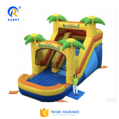 Impressão digital Deslizamento de água piscina Deslizamento de água inflável comercial para jardim infantil