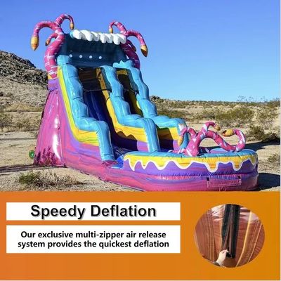 Unisex 28ft deslizamento de água inflável com piscina e sopro húmido / seco casa de salto combo