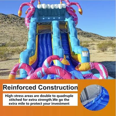 Unisex 28ft deslizamento de água inflável com piscina e sopro húmido / seco casa de salto combo