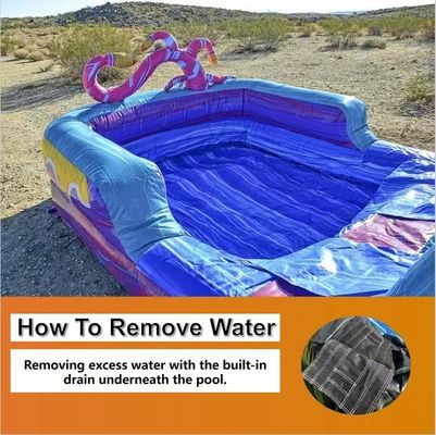Unisex 28ft deslizamento de água inflável com piscina e sopro húmido / seco casa de salto combo