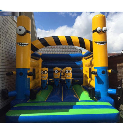 CE/EN71/EN14960 Certificado Combo de Trampolim Inflavel de Castelo com tema de desenho animado comercial