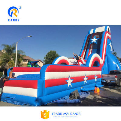 Deslizamento de água de qualidade comercial inflável com piscina personalizada de cor e tamanho
