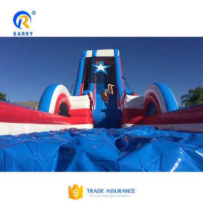 Deslizamento de água de qualidade comercial inflável com piscina personalizada de cor e tamanho