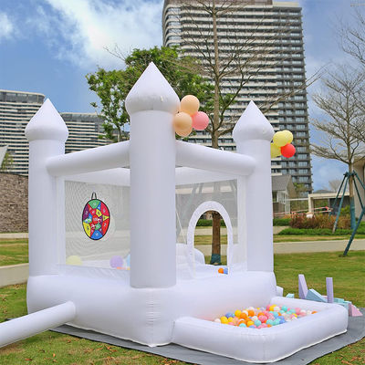 Blower Incluído Bebê Branco Decorativo PVC Casa de Salto Inflável para Festa Familiar