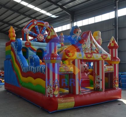 6 * 4m tamanho adulto salto inflável para diversão e entretenimento com tema de circo