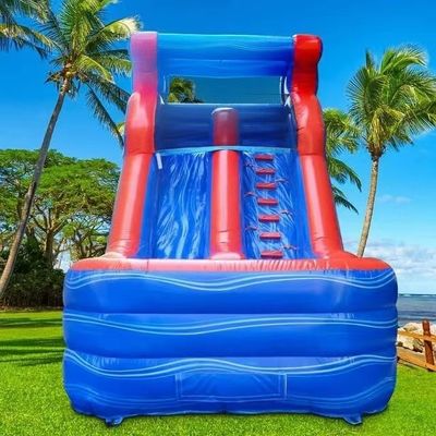 Parque de diversões infantil grande brinquedo inflável escorrega de água com piscina tamanho personalizado