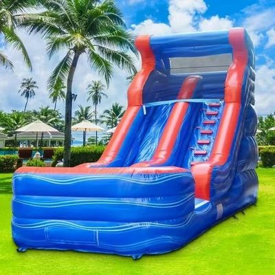 Parque de diversões infantil grande brinquedo inflável escorrega de água com piscina tamanho personalizado