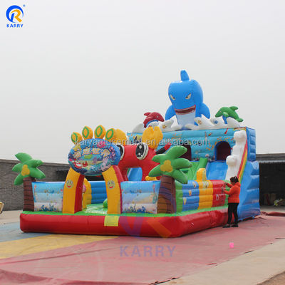 Mermaid Inflatable Interactive Park Castle Slide Combo Games para crianças e adultos