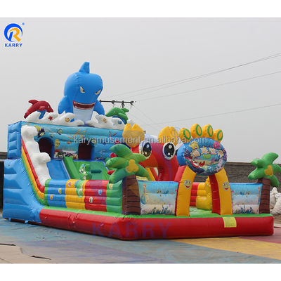 Mermaid Inflatable Interactive Park Castle Slide Combo Games para crianças e adultos