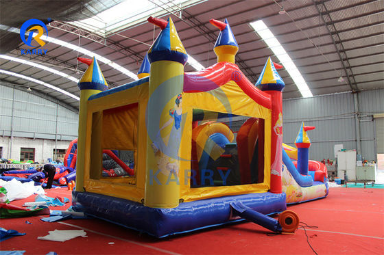 PVC inflável casa de salto deslizamento de água combo para festa princesa unisex jardim de diversão