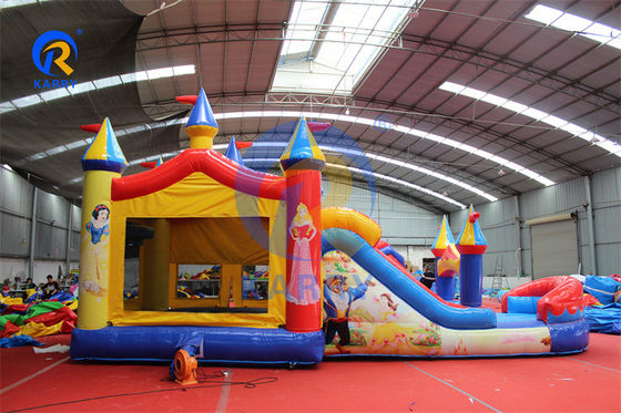 PVC inflável casa de salto deslizamento de água combo para festa princesa unisex jardim de diversão