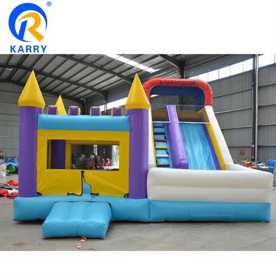 Grande escorrega de água inflável com piscina para crianças popular castelo de saltos e sopro unisex