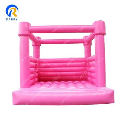 Castelo de salto rosa pastel personalizável para casamento ou festa de aniversário