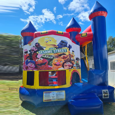 Parque de Jogos Inflável 13x13 Sesame Street Castelo de saltos para diversão infantil