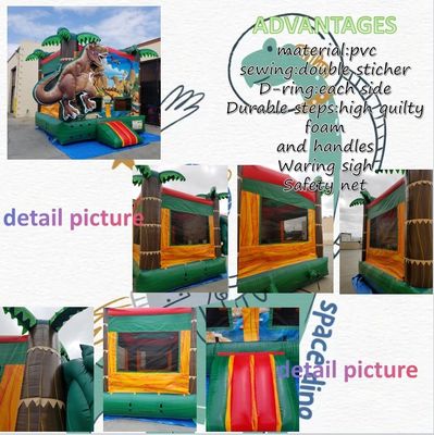 Blower de ar incluído Pop Dinossauro Terra inflável trampolins para crianças e adultos