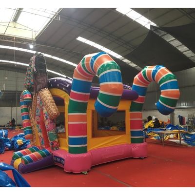 Unisex inflável casa de saltos para crianças portátil casa de doces PVC castelo de saltos com sopro