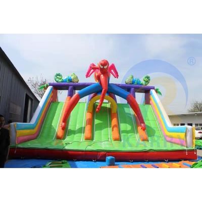 Homem-Aranha Comercial Casa de Salto Obstáculo Castelo Combo Salto Inflavel Slide de Água
