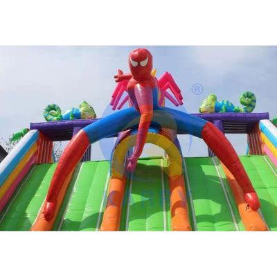 Homem-Aranha Comercial Casa de Salto Obstáculo Castelo Combo Salto Inflavel Slide de Água